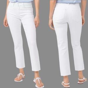 PAIGE Cindy Crop white jeans. EUC